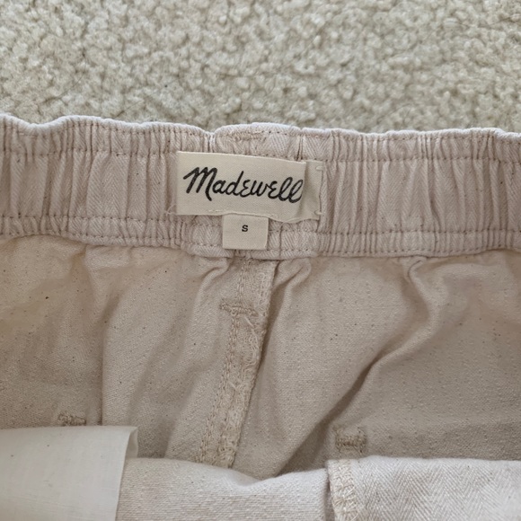 Madewell Camp Shorts in Natural Seeded Herringbone - Picture 4 of 7
